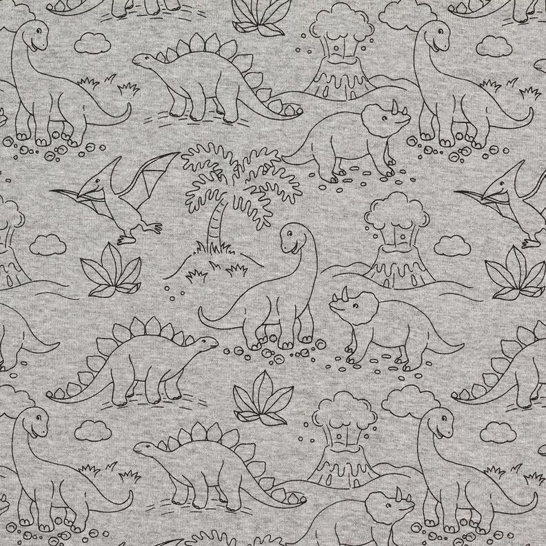 Alpfleece Dinosaurier – silver/svart, image number 1