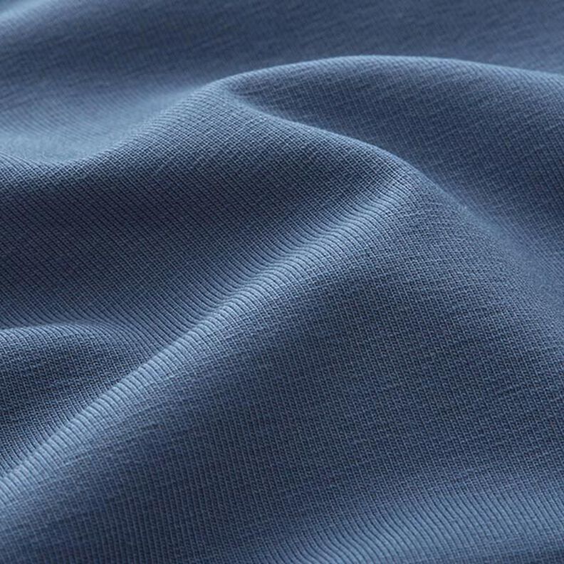 Bomullsjersey medium enfärgad – jeansblå,  image number 4