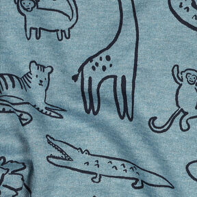 Sweatshirt Safaridjur | by Poppy – duvblå/antracit, 