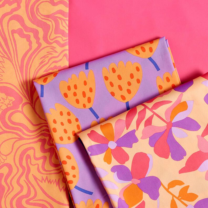 Bomullssatin Cloverdale | Nerida Hansen – apricot/pink,  image number 5