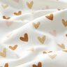 Bomullsjersey glitterhjärtan – elfenbensvit,  thumbnail number 2