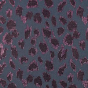 Jacquard Leopardmönster Metallisk | Poppy Fabrics – antracit, 