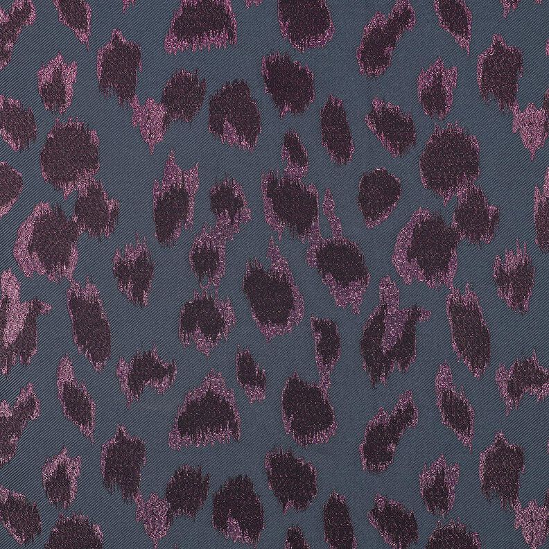 Jacquard Leopardmönster Metallisk | Poppy Fabrics – antracit, image number 1