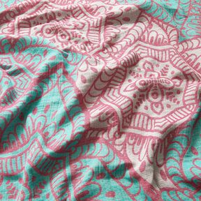 Strandkläder hamam-handduk jacquard-ornament – pepparmynta/purpur, 