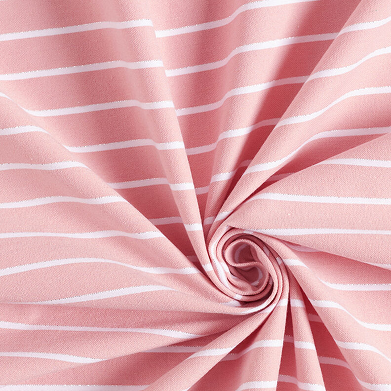 Viskosstretch Glitterränder – rosa/vit,  image number 3