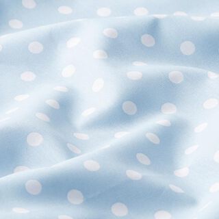 Bomullspoplin Stora prickar – ljusblått/vit, 