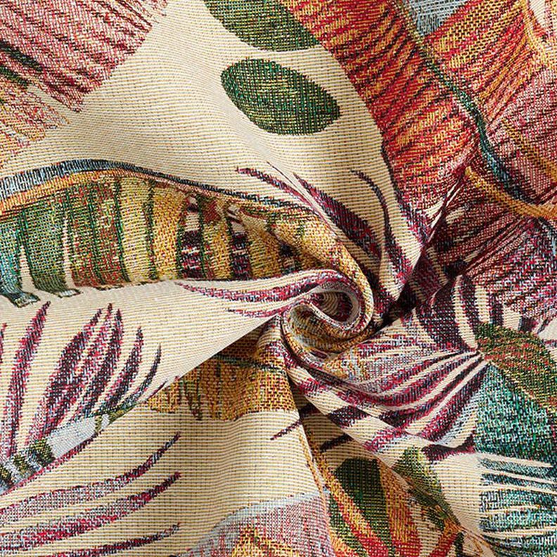 Dekorationstyg Gobeläng palmblad – ljusbeige/oliv,  image number 3