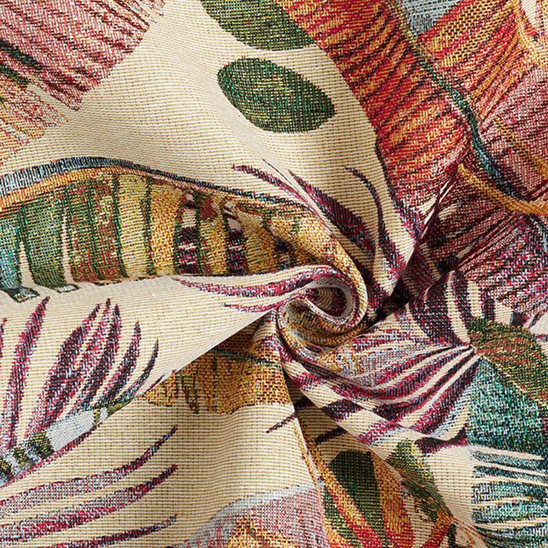 Dekorationstyg Gobeläng palmblad – ljusbeige/oliv, image number 3