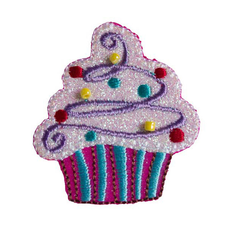 Tygmärke  Cupcake [ 5 x 4,5 cm ] – pink/rosa,  image number 1
