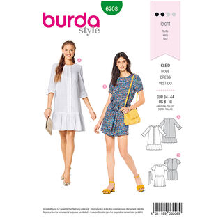 Klänning, Burda 6208 | 34 - 44, 