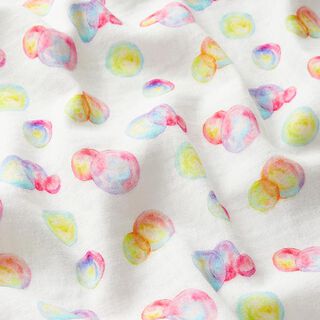 Muslin/Dubbel-krinkelväv färgglada såpbubblor – vit, 