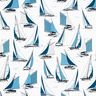 Dekorationstyg Panama segelbåtar – vit/havsblå,  thumbnail number 1