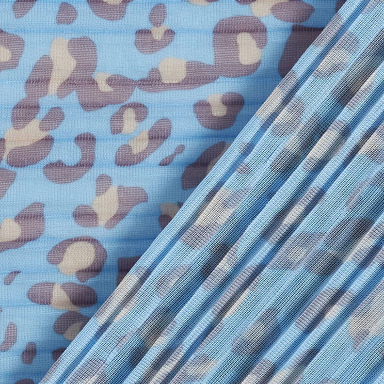 Plisserat leopardmönster – ljusblått,  image number 4