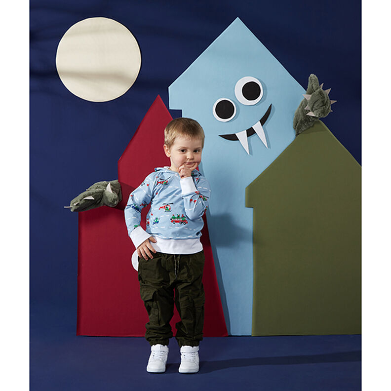 Bomullsjersey medium enf&auml;rgad &ndash; mullvad,  image number 10