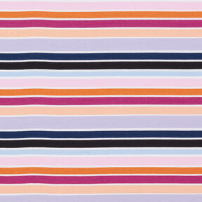 Bomullsjersey f&auml;rgglada r&auml;nder | by Poppy druva/apricot, 