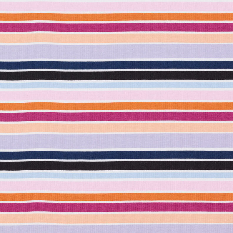 Bomullsjersey f&auml;rgglada r&auml;nder | by Poppy druva/apricot,  image number 1