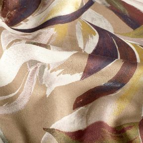 stretchig velour blad – moka/bordeauxröd, 