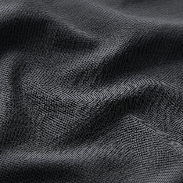 GOTS Bomullsjersey | Tula – mörkgrå,  image number 2