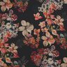 Crepe chiffong blommålning – svart,  thumbnail number 1
