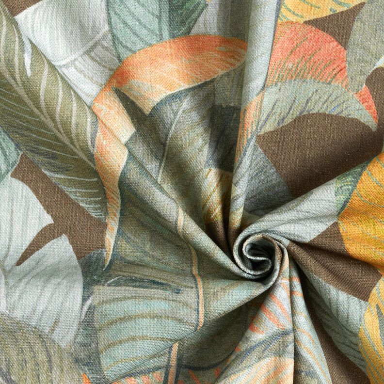 Dekorationstyg Halvpanama bananblad – koppar/khaki, image number 3