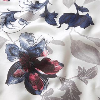 Siden-viskos-satin Dekorativa blommor – vit, 