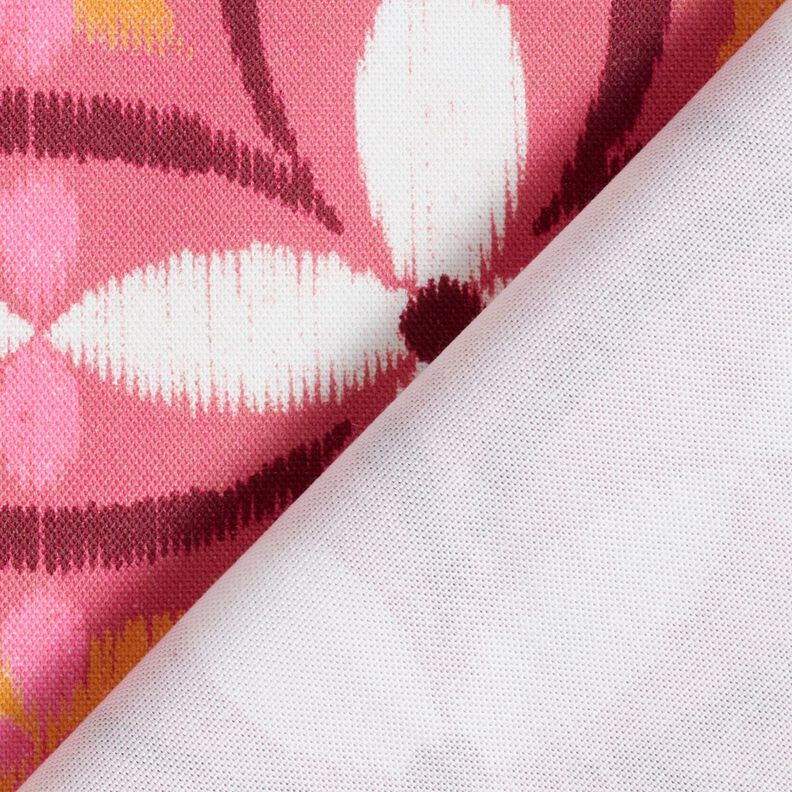 Dekorationstyg Canvas Broderi-look stor – pink/elfenbensvit, image number 4