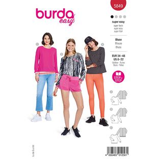 Blus | Burda 5849 | 34-48, 