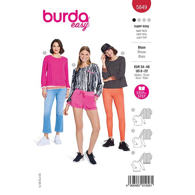 Blus | Burda 5849 | 34-48,  image number 1