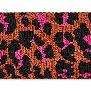 Gummiband Leopard – brandgul/pink, 