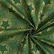Bomullstyg Poplin stjärnor guldstoft – grön/guld,  thumbnail number 3