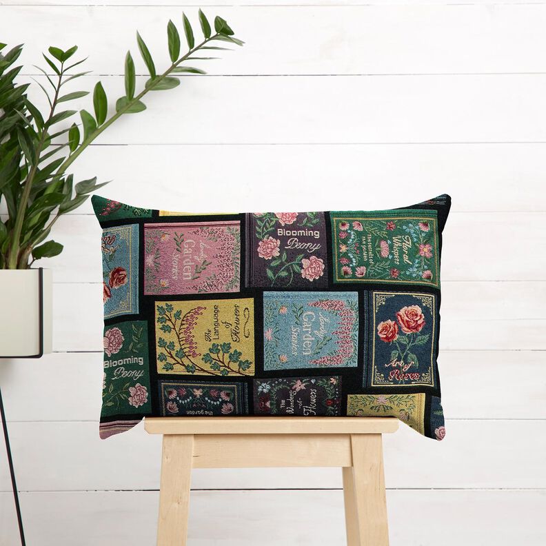 Dekorationstyg Gobeläng bokomslag – svart/merlot,  image number 5