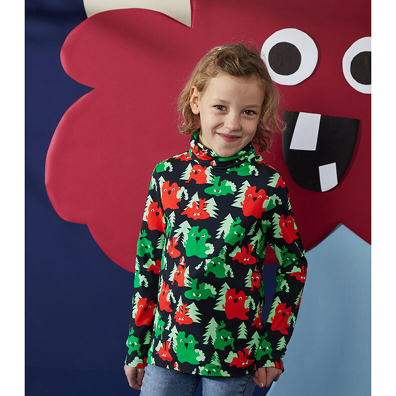 Bomullsjersey medium enfärgad – grön,  image number 10