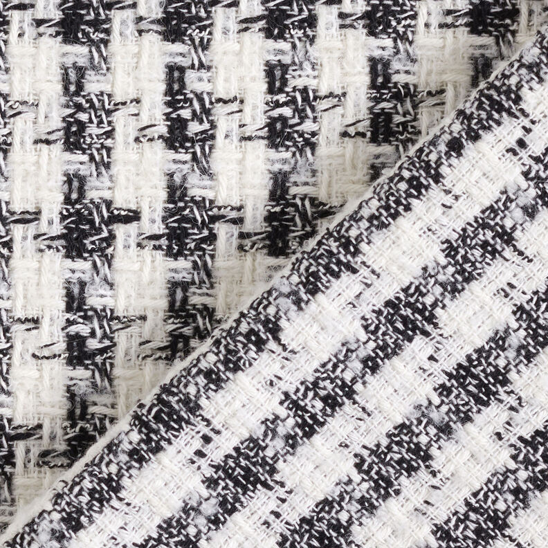 bouclé hundtandsmönster – svart/vit, image number 4