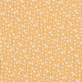 Muslin/Dubbel-krinkelväv blomblad – gammalguld, 