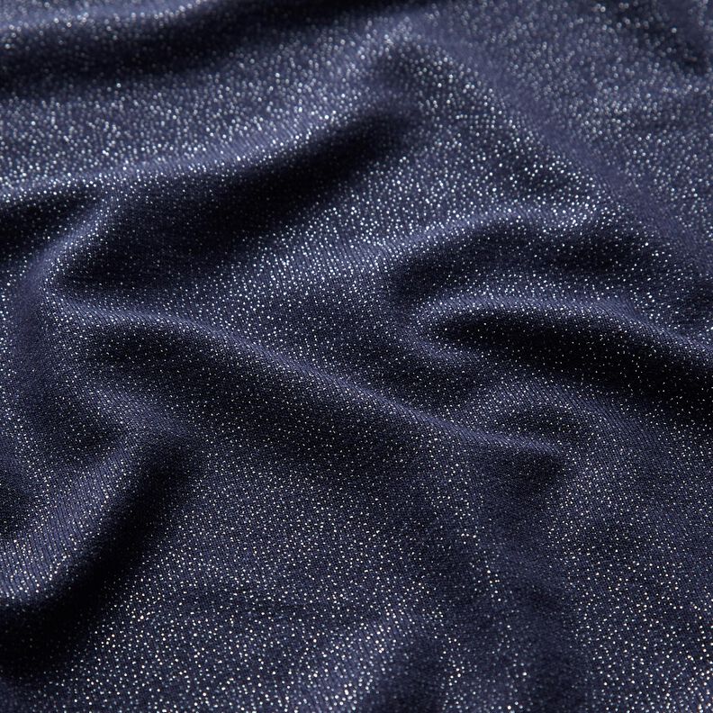 Viskosjersey glitter – nattblå,  image number 2