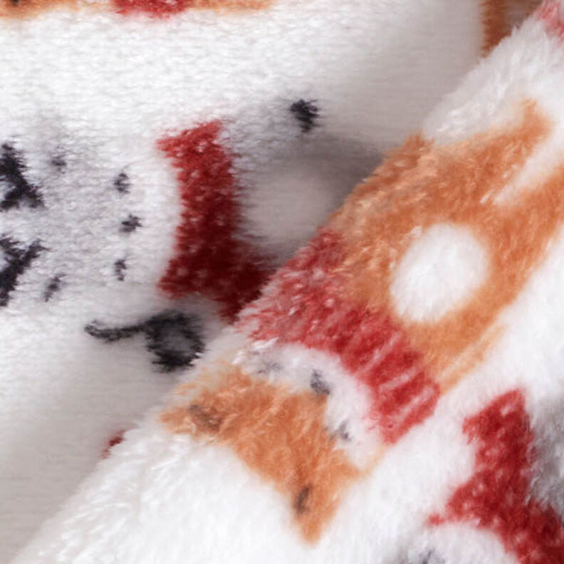 Mysfleece vinterdjur – vit/kaminrött, image number 5