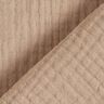 GOTS Bomullsmuslin i tre lager – mörkbeige,  thumbnail number 5