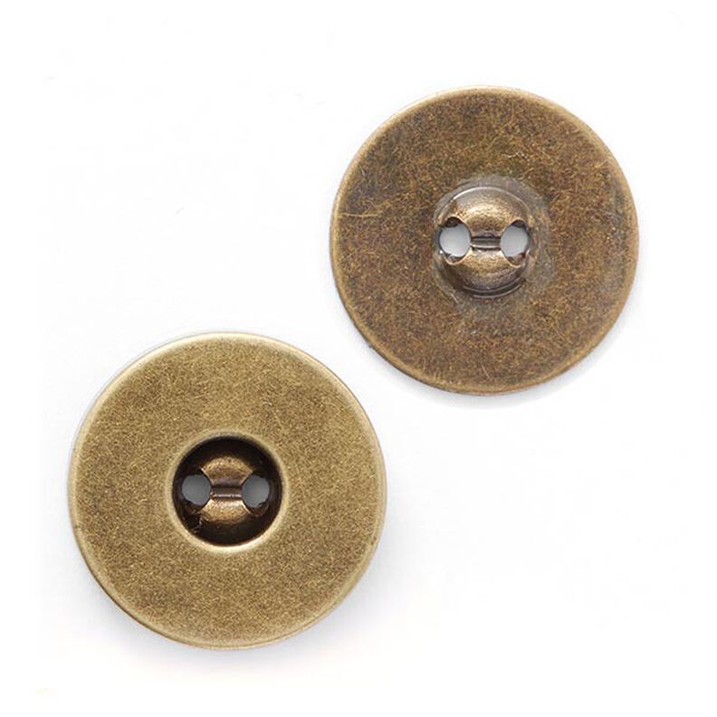 Magnetknapp [ Ø18 mm ] – gammalguld metallisk,  image number 2