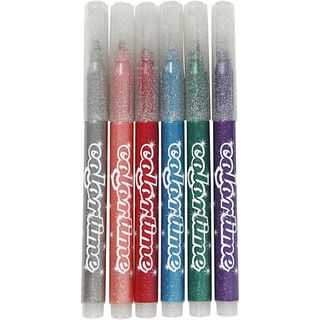 Colortime Glitter Marker [6styck ], 