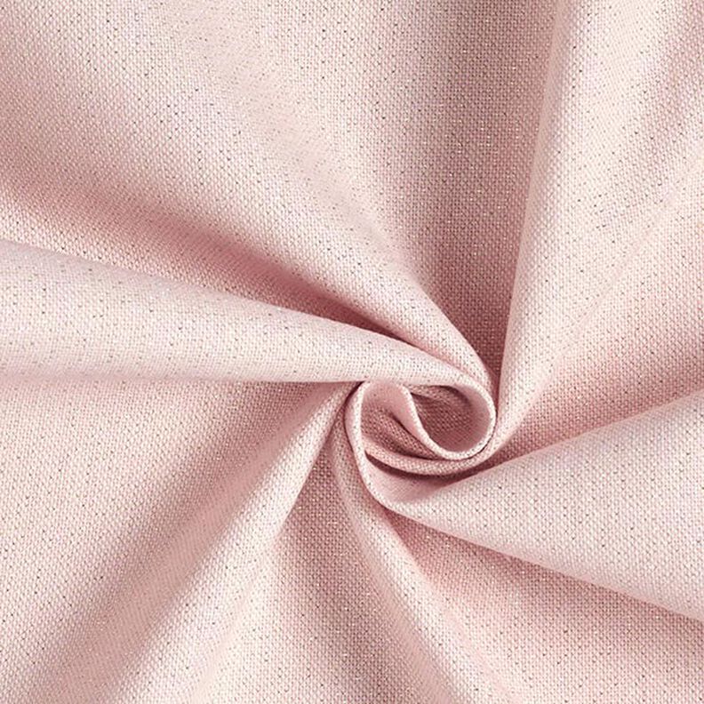Dekorationstyg Halvpanama Lurex – rosa,  image number 1