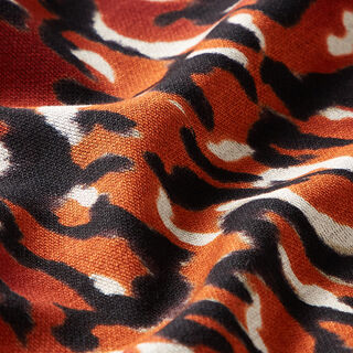 Romanitjersey Abstrakt leopardmönster – terracotta, 