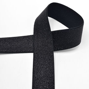Elastiskt band metallic [40 mm] – svart, 