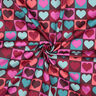 Bomullspoplin diamanthjärtan | Poppy Fabrics – burgunder,  thumbnail number 3