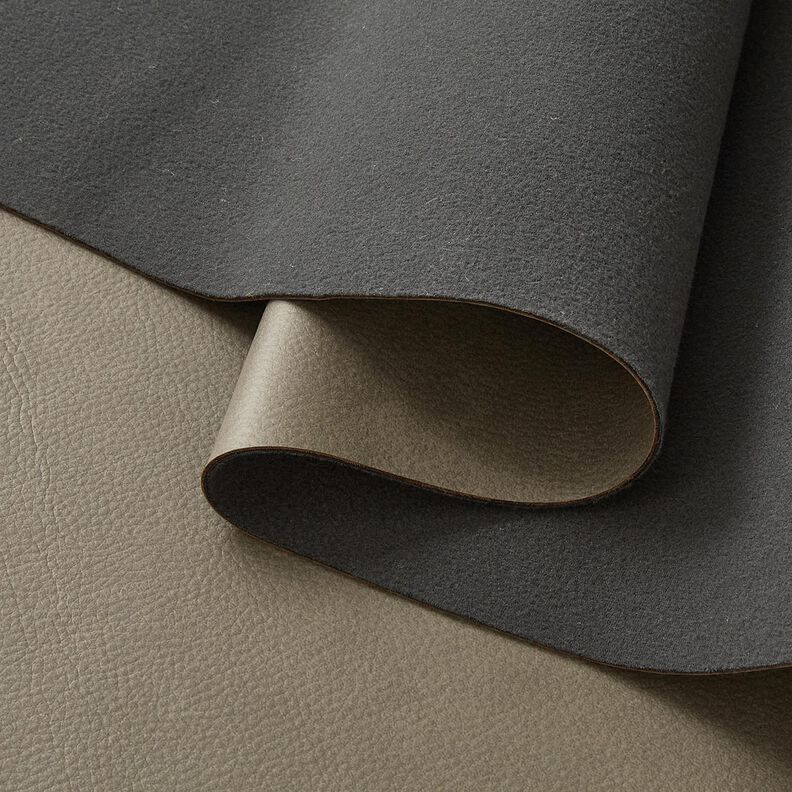 Stoppningstyg tryckt läderlook – grå,  image number 4