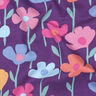 French Terry Sommarsweat färgglada blommor | Poppy Fabrics – rödlila,  thumbnail number 2