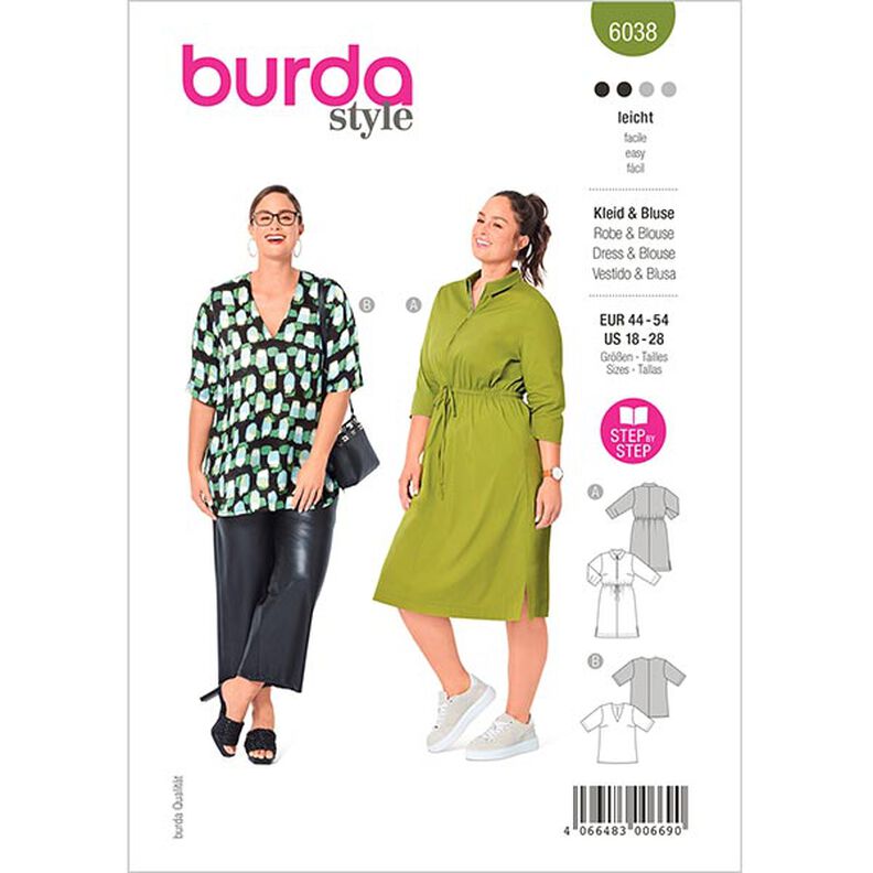 Klänning / Blus, Burda 6038 | 44 - 54,  image number 1