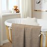 Frottétyg Stretch Enfärgat – beige,  thumbnail number 7