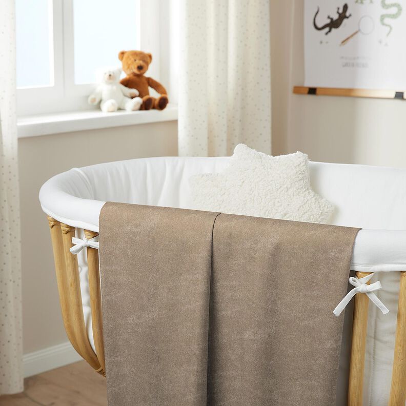 Frottétyg Stretch Enfärgat – beige, image number 7
