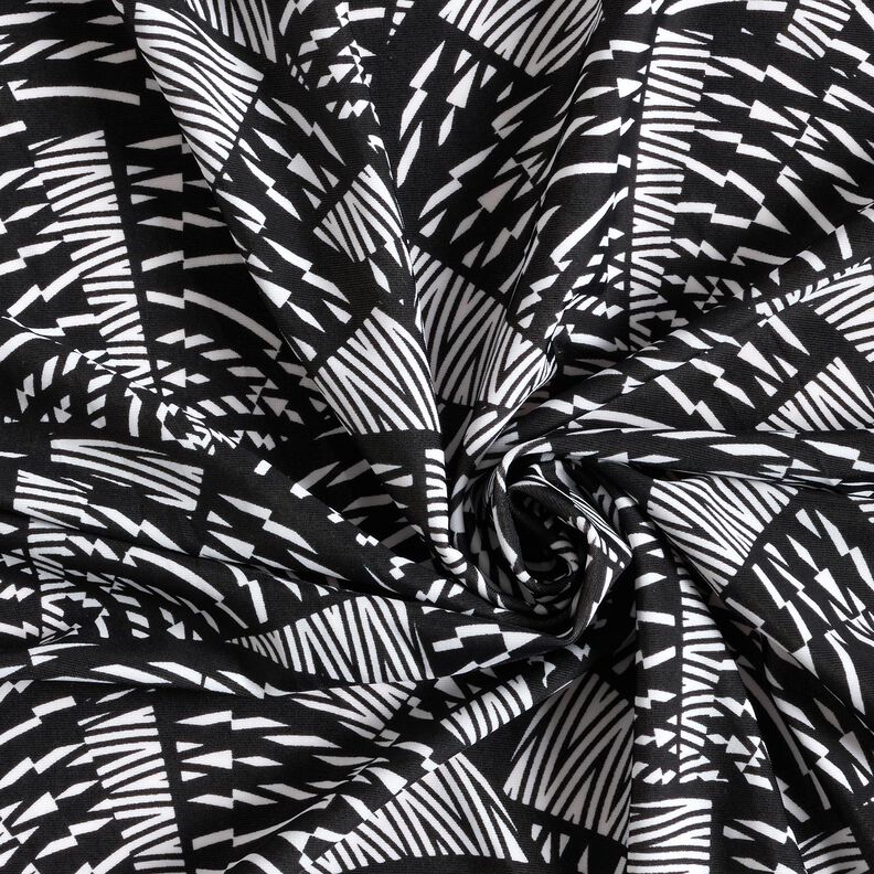 Baddräktstyg med abstrakt grafiskt mönster – svart/vit,  image number 3