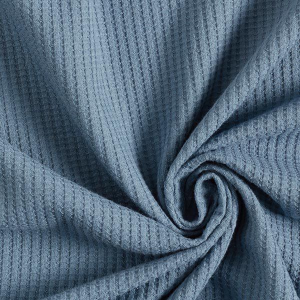 bomullsvåffeljersey enfärgad – jeansblå,  image number 1